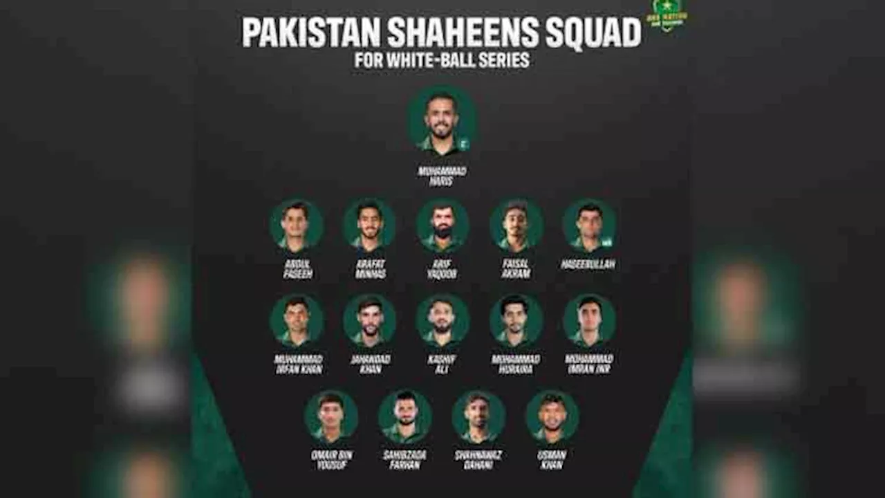 Haris to captain Pakistan Shaheens' white-ball side in Darwin