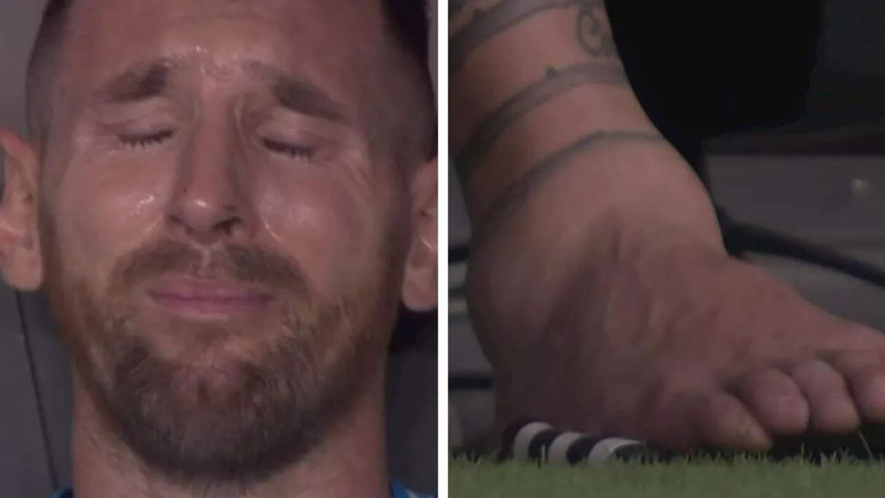 Distressing scenes as emotional Messi breaks down after injury in Copa America final