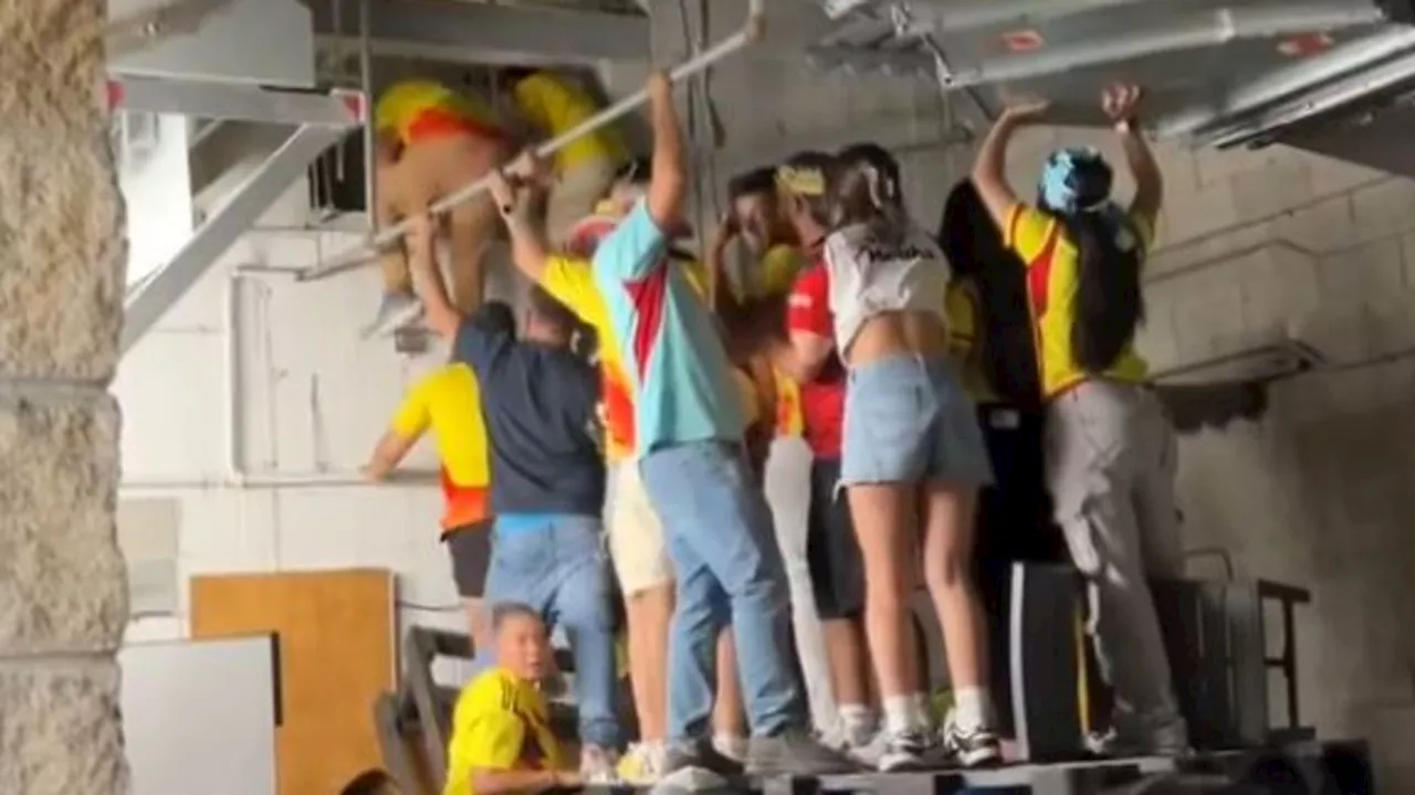 ‘Horrible’: Ticketless fans climb into air vent as Copa America final rocked by crowd chaos