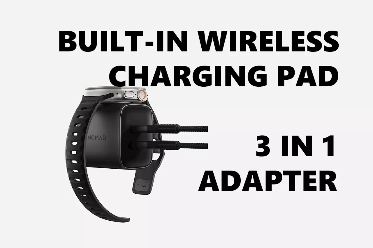 Nomad’s Apple certified 65W Apple Watch Edition adapter features built-in wireless charging