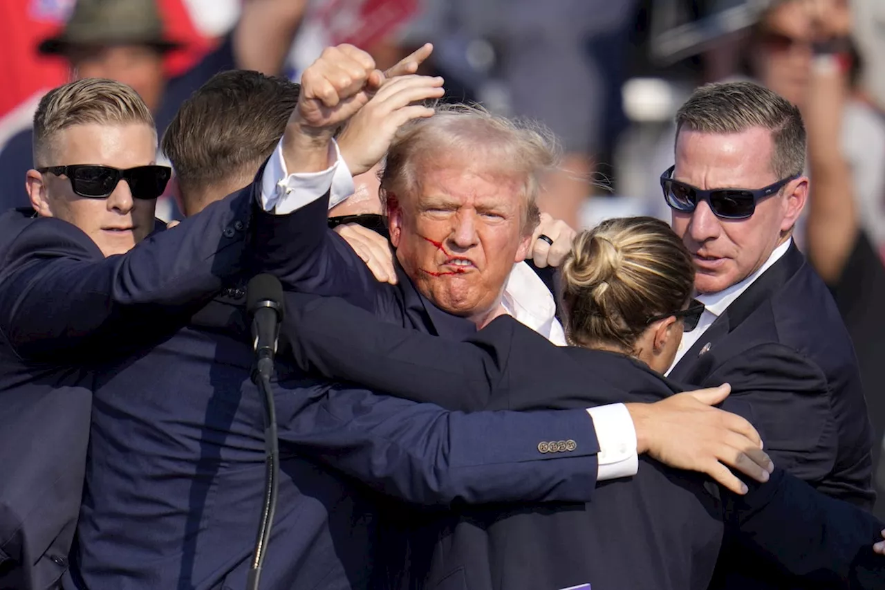 A gift from gunshots: Donald Trump gets a picture-perfect campaign moment