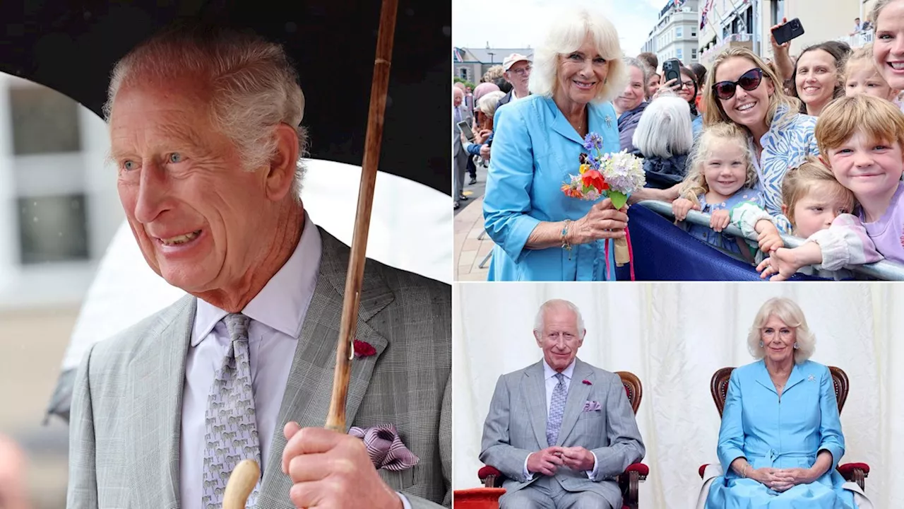 King Charles and Queen Camilla are all smiles on historic Jersey visit despite security scare