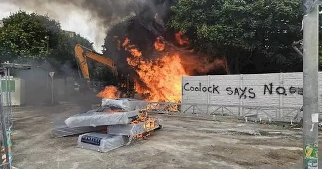 Dublin protests LIVE updates as JCB set alight at Coolock site set to host refugees