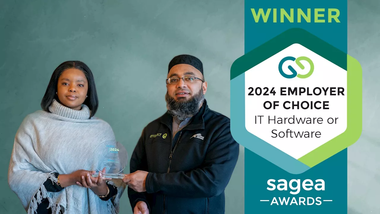 Entelect awarded Employer of Choice at 2024 SAGEA Awards