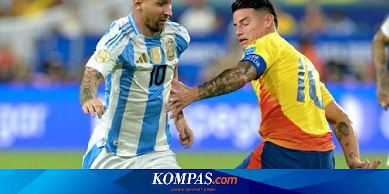 Hasil Argentina Vs Kolombia: Messi Menangis Usai Diganti, Laga ke Extra Time