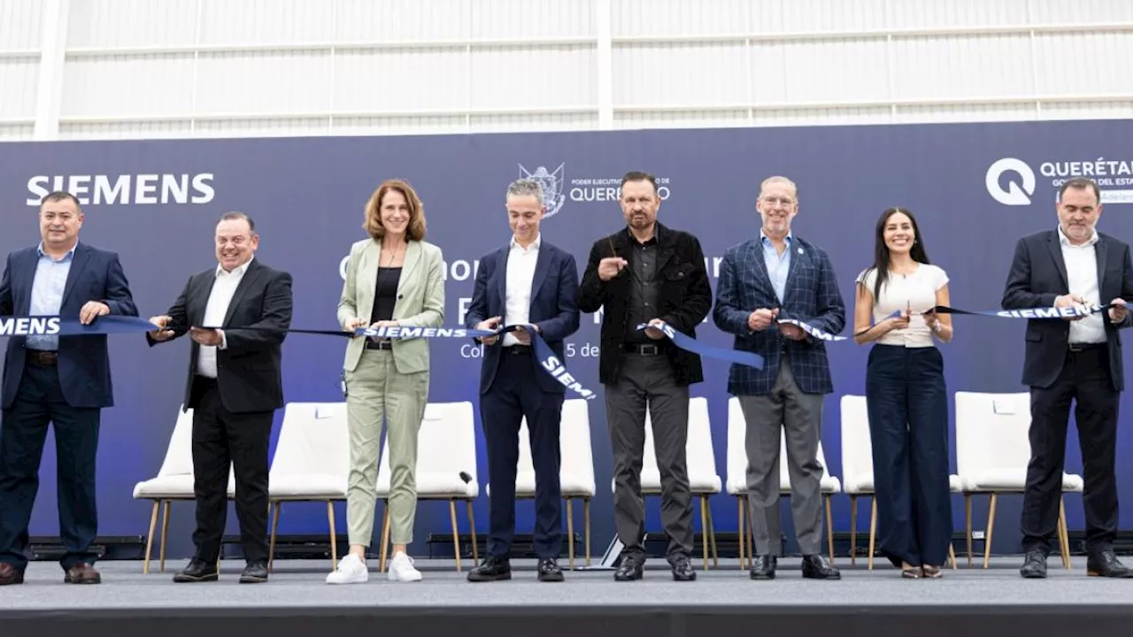 Mauricio Kuri inaugura la fábrica Kaizen de SIEMENS en Colón, Querétaro