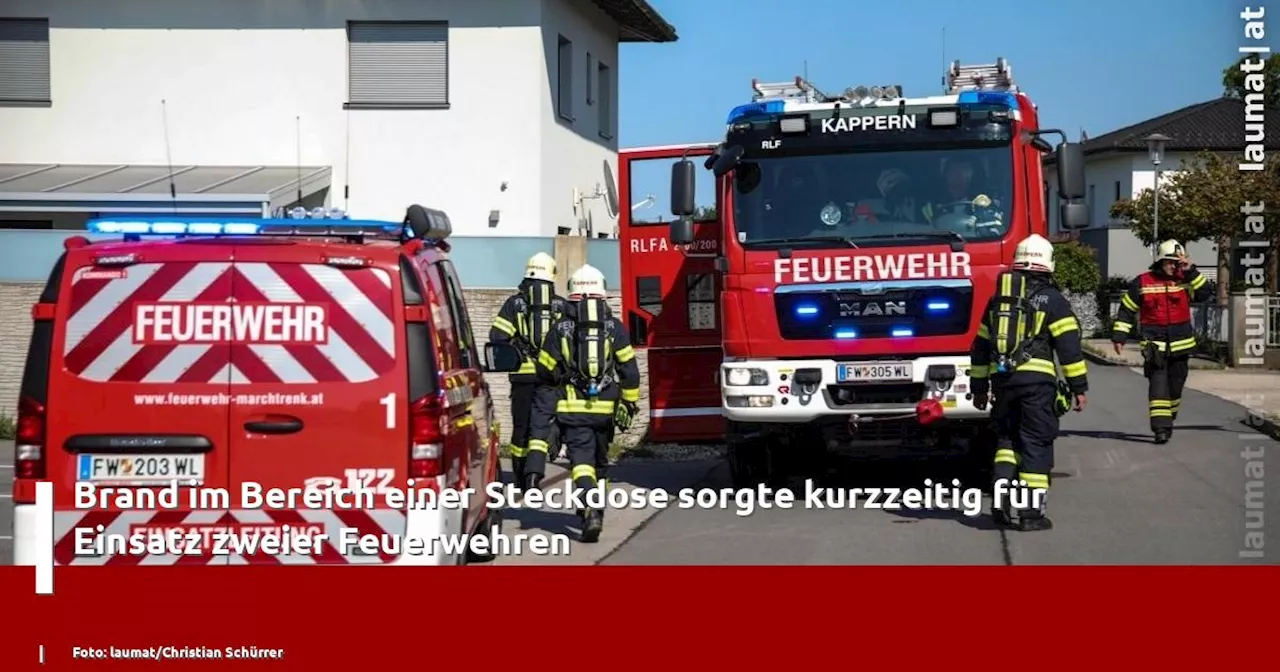 Brand im Bereich einer Steckdose sorgte kurzzeitig für Einsatz zweier Feuerwehren