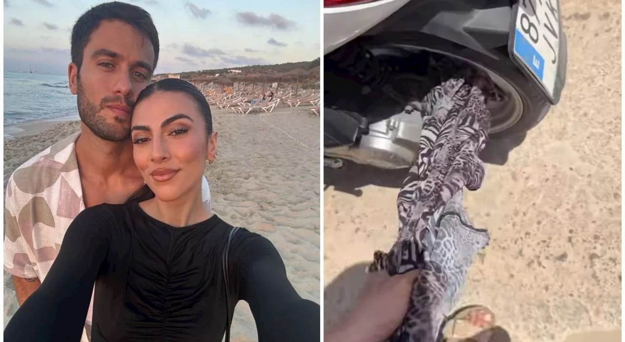 Giulia Salemi, incidente in scooter a Formentera: «Voi non fatelo». E posta il video sui social, cosa è succes