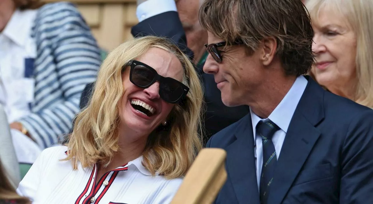 Julia Roberts, l'anniversario di matrimonio speciale (a Wimbledon) con Danny Moder. Il look griffato Gucci las