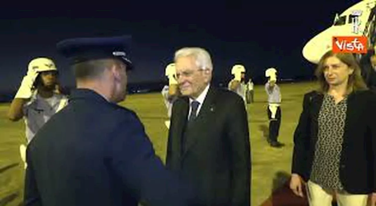 L'arrivo del Presidente della Repubblica Sergio Mattarella in Brasile per la visita ufficiale