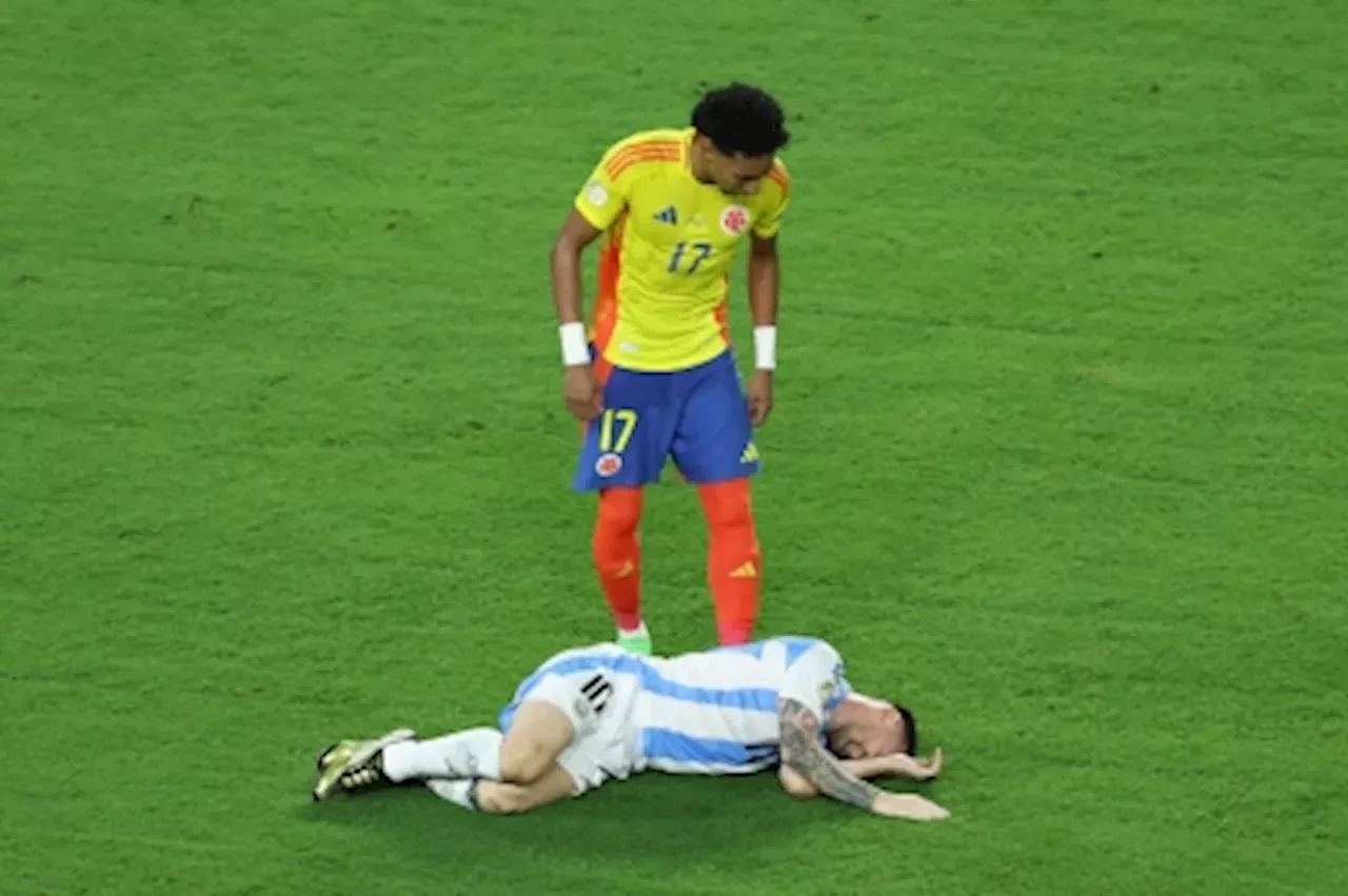 Lionel Messi Argentina’s Messi off field with hurt ankle in Copa