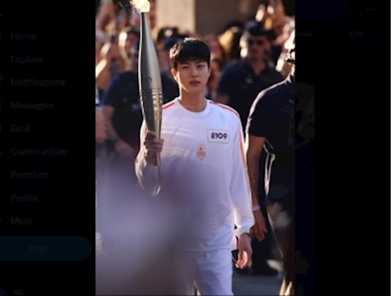 Fan cheers greet BTS’ Jin as first torchbearer for Paris Olympics at the Louvre (VIDEO)