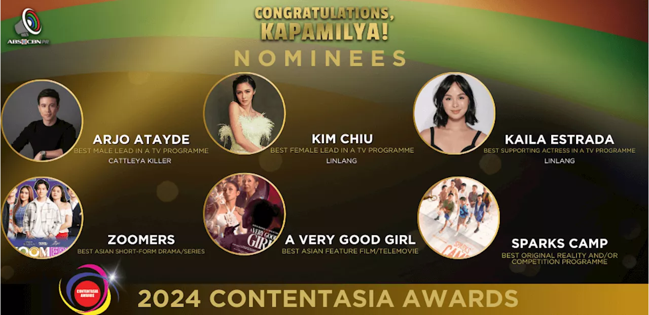 ABS-CBN bags six nominations at the 2024 ContentAsia Awards