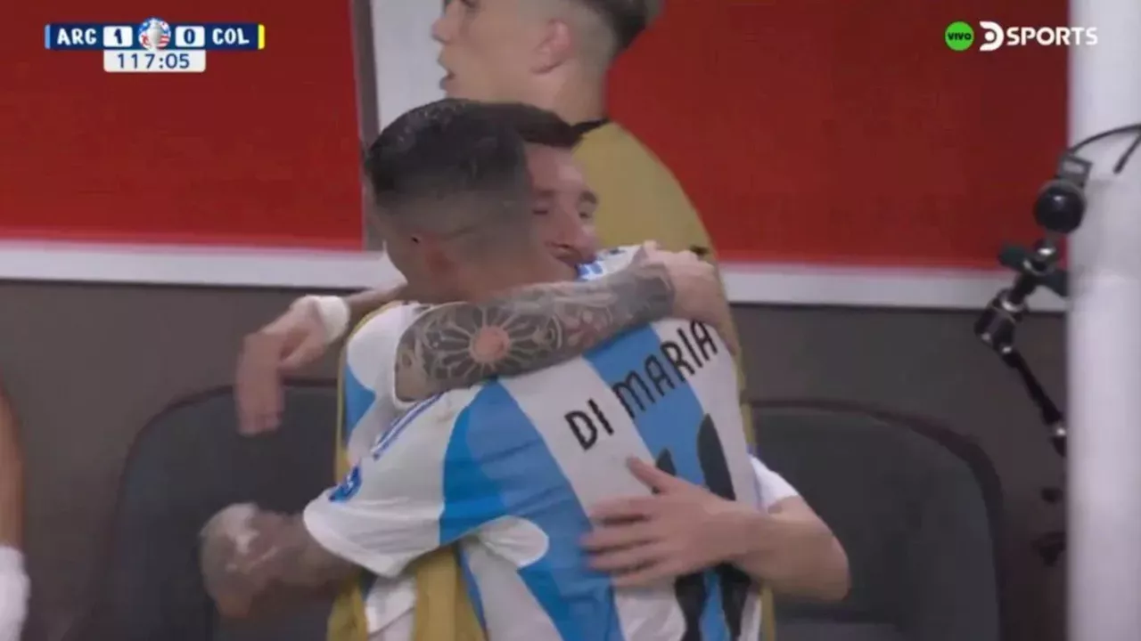 Lionel Messi Histórico El Emotivo Abrazo Entre Lionel Messi Y Ángel