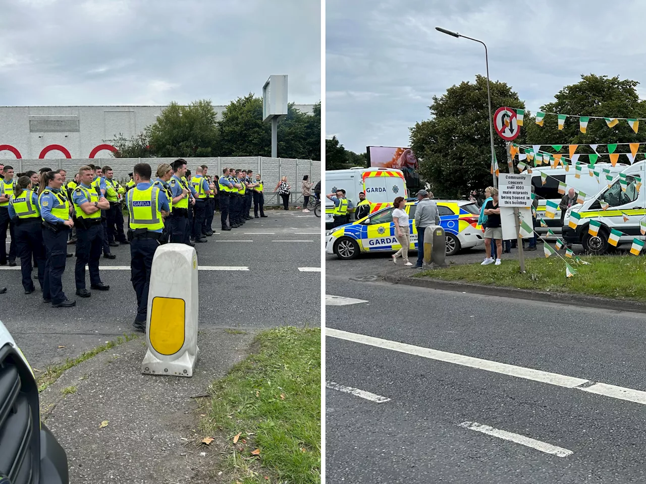 Coolock protests: Fires break out at site earmarked for asylum seekers