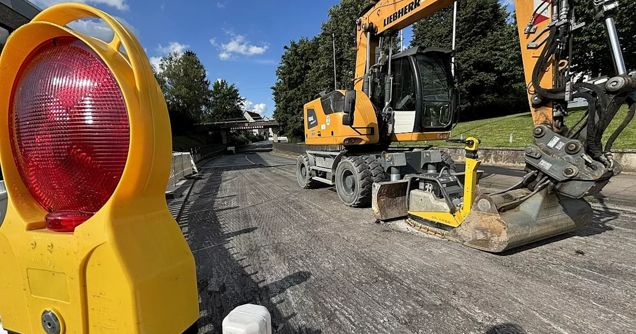 Bauarbeiten nach starkem Regen: Vollsperrung der Herforder Gaußstraße dauert an