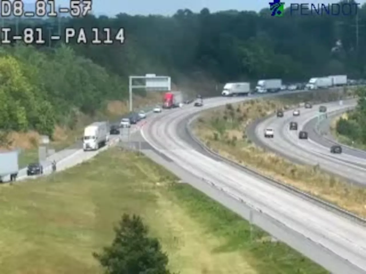 Video shows aftermath of crash, vehicle fire that closed I-81 in Cumberland County