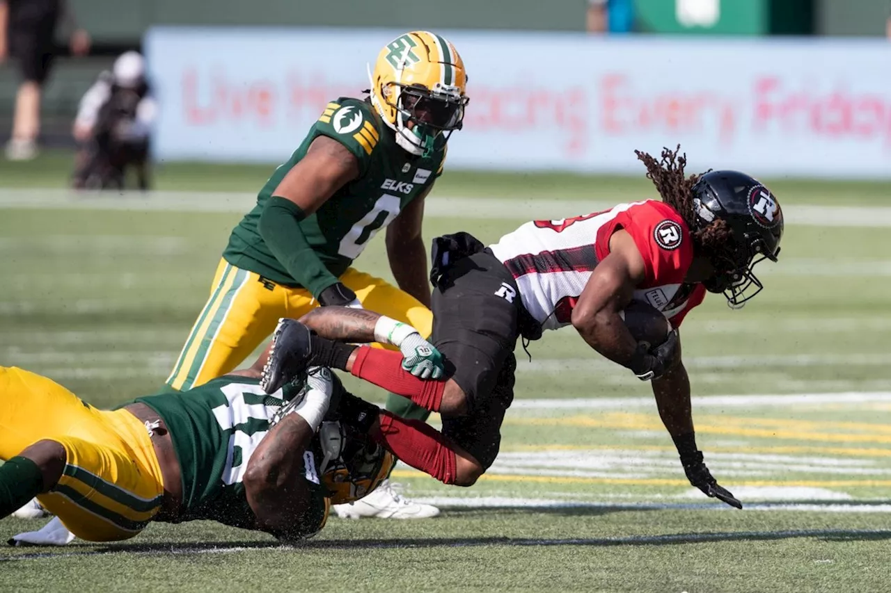 Redblacks rally early, late to edge winless Elks 37-34