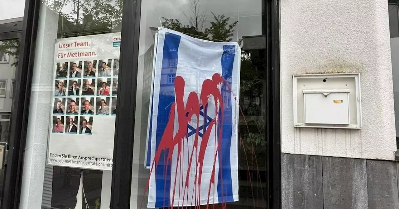 CDU Mettmann hängt Israelflagge aus Sorge ab​