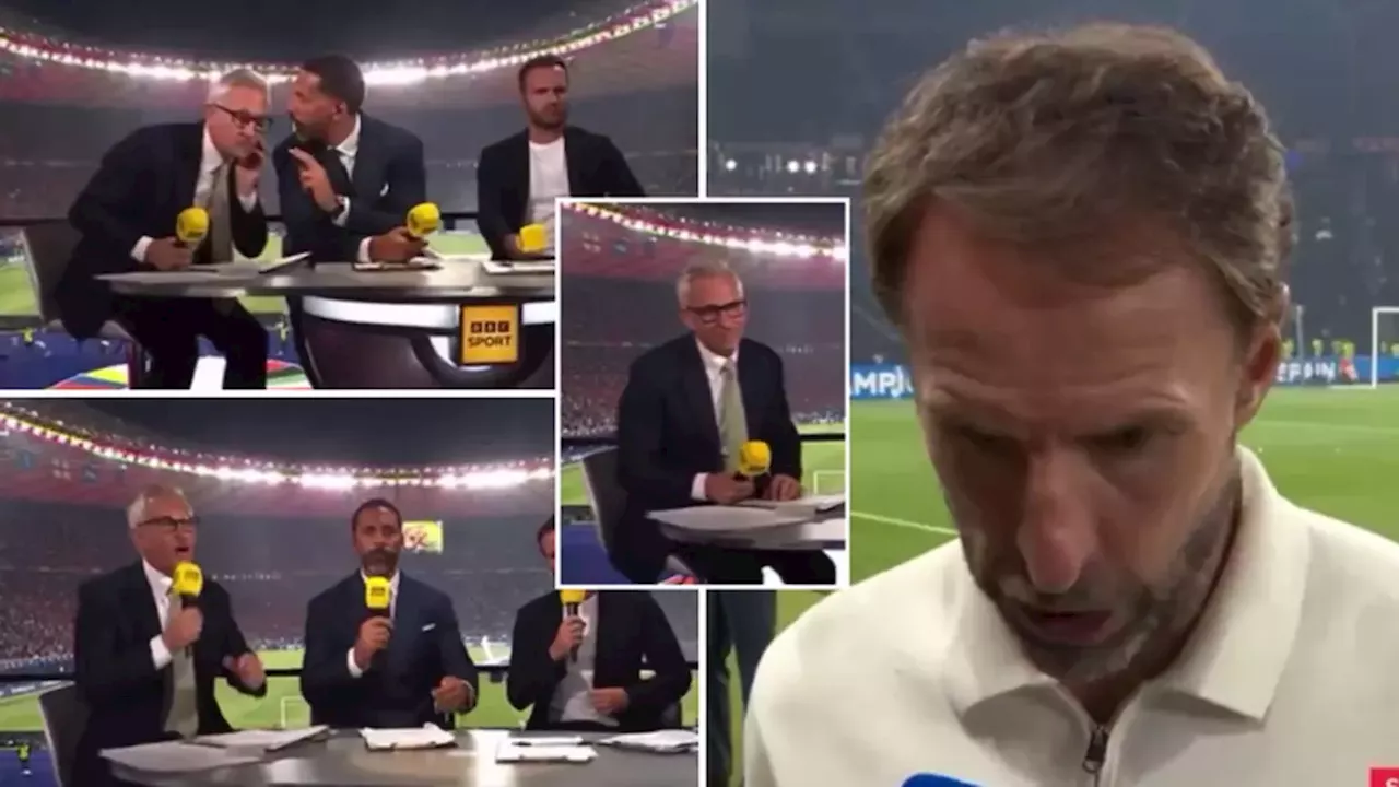 BBC suffer bizarre technical fault during Gareth Southgate post-match interview that left Gary Lineker shocked