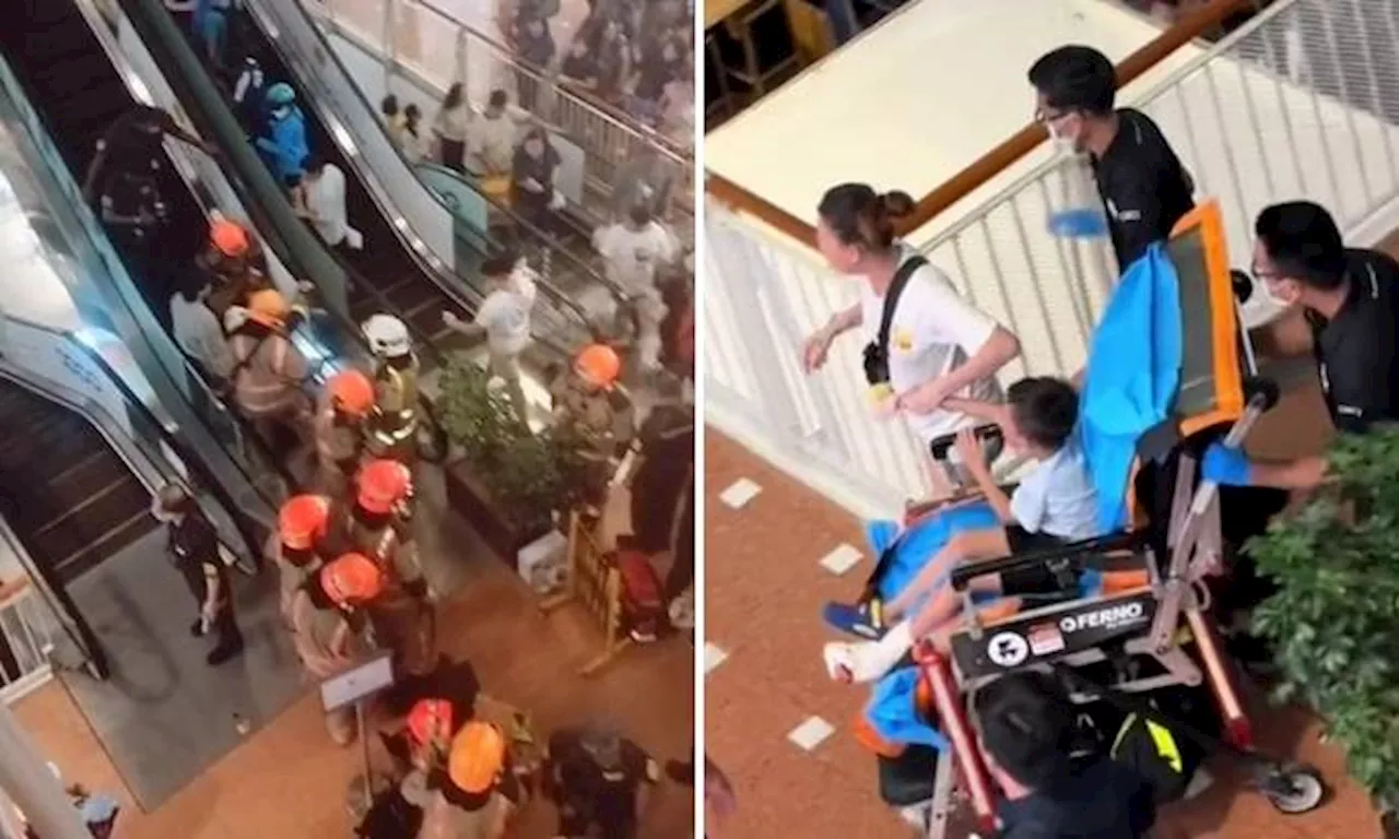 Boy: Boy wearing Crocs-like sandals gets foot stuck in Jurong Point ...