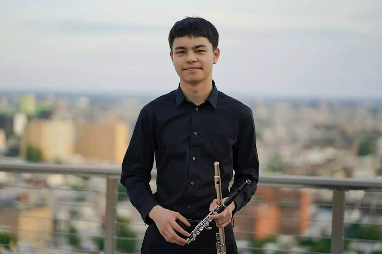 Curtain reveals Vancouver orchestra’s new flutist is still in school