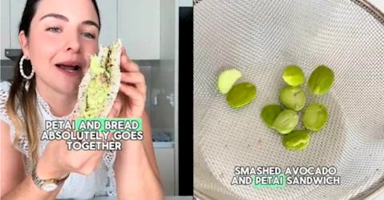 Foreign woman gushes over her petai and avocado sandwich