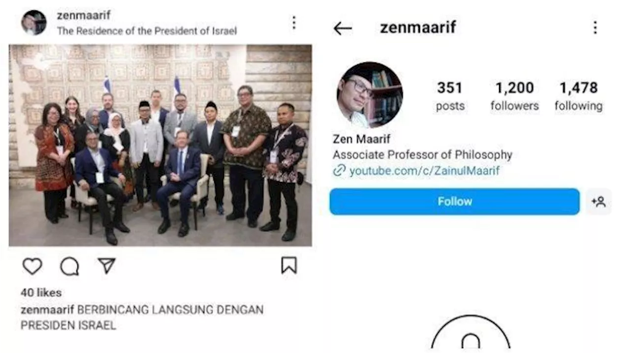 5 Fakta Sejumlah Tokoh Muda Nahdlatul Ulama Bertemu Presiden Israel, Zainul Maarif Buka Suara