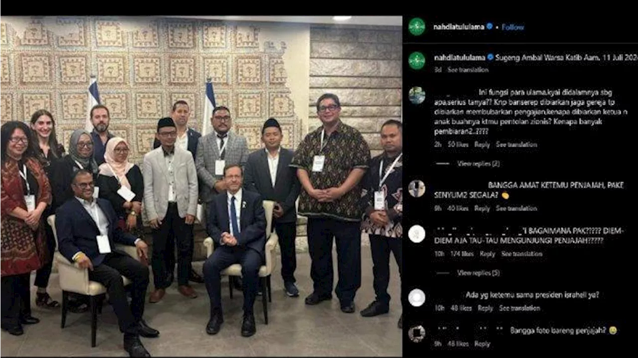 PBNU akan Panggil 5 Tokoh Nahdliyin yang Temui Presiden Israel Isaac Hezog