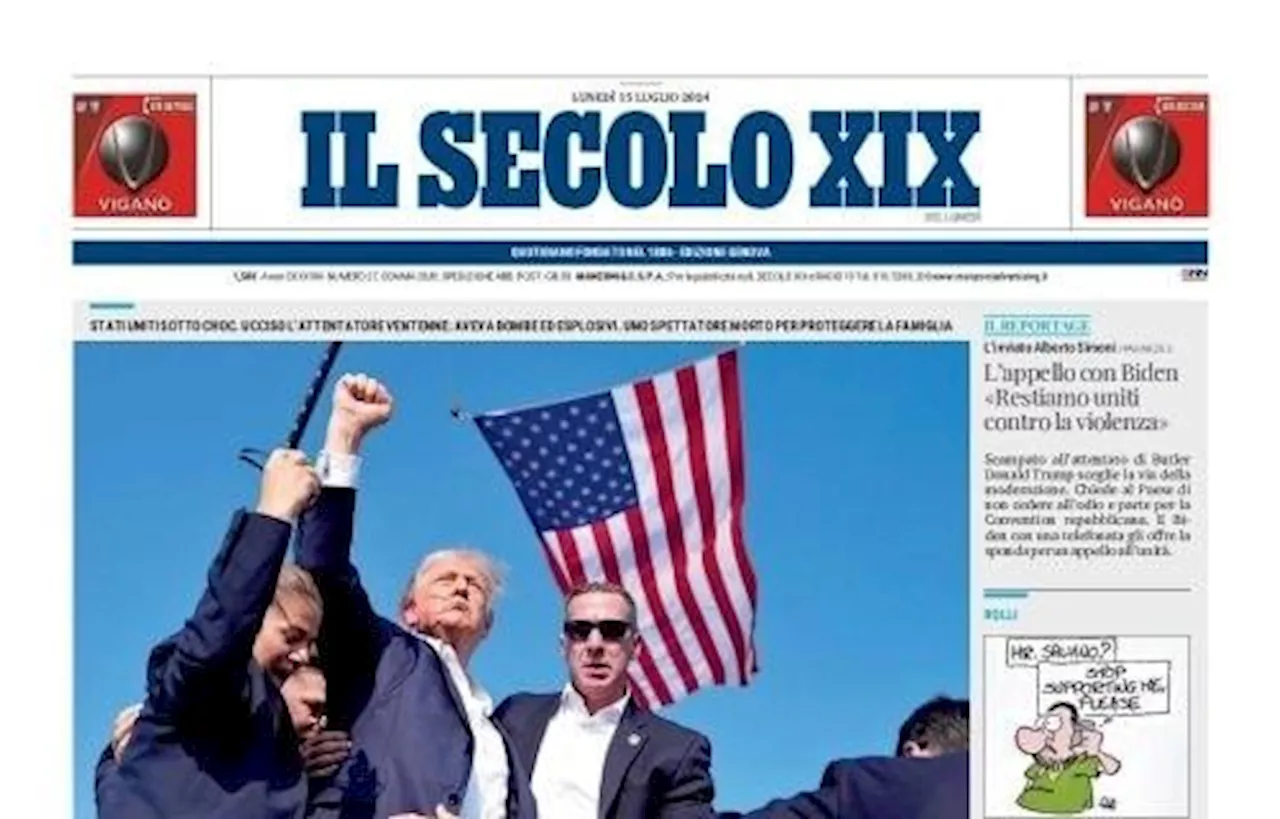 Il Secolo XIX titola: 'Finale da batticuore: Eurotrionfo Spagna, Inghilterra ancora ko'