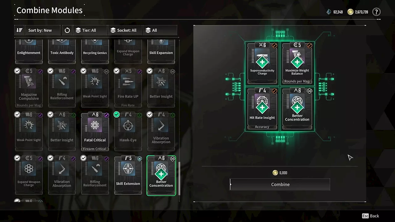 How to combine modules in The First Descendant