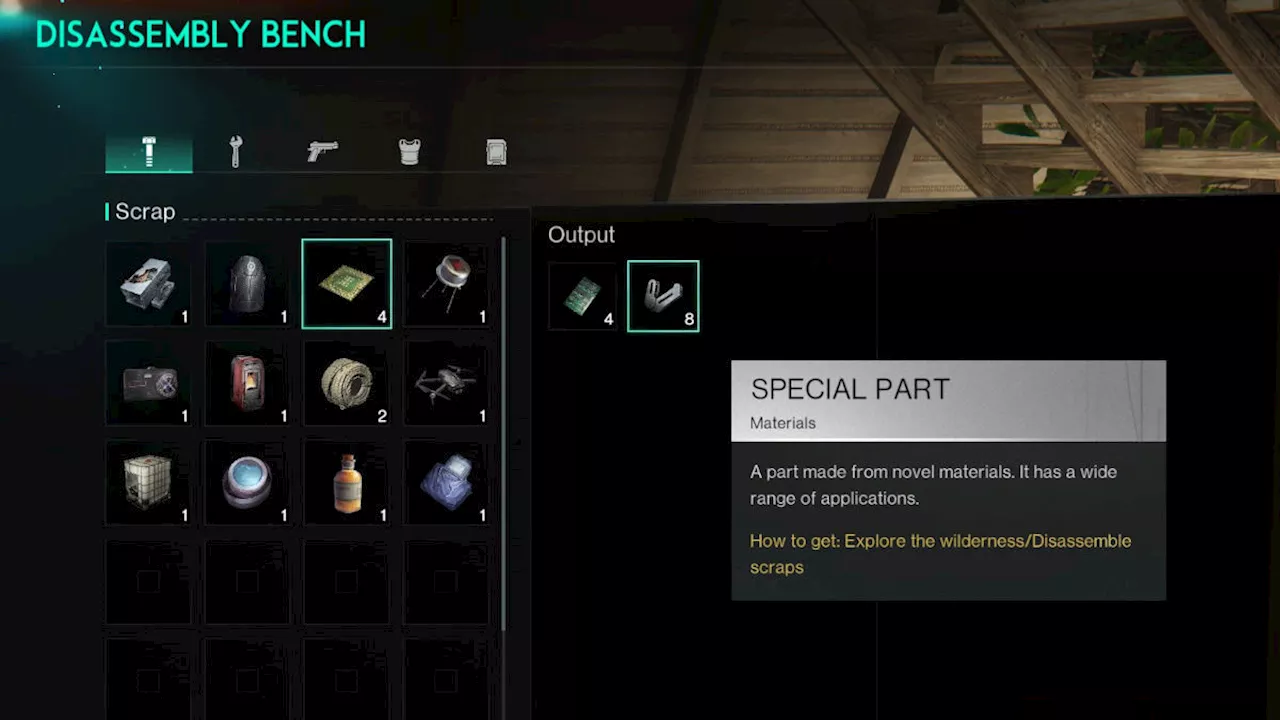 How to get special parts in Once Human