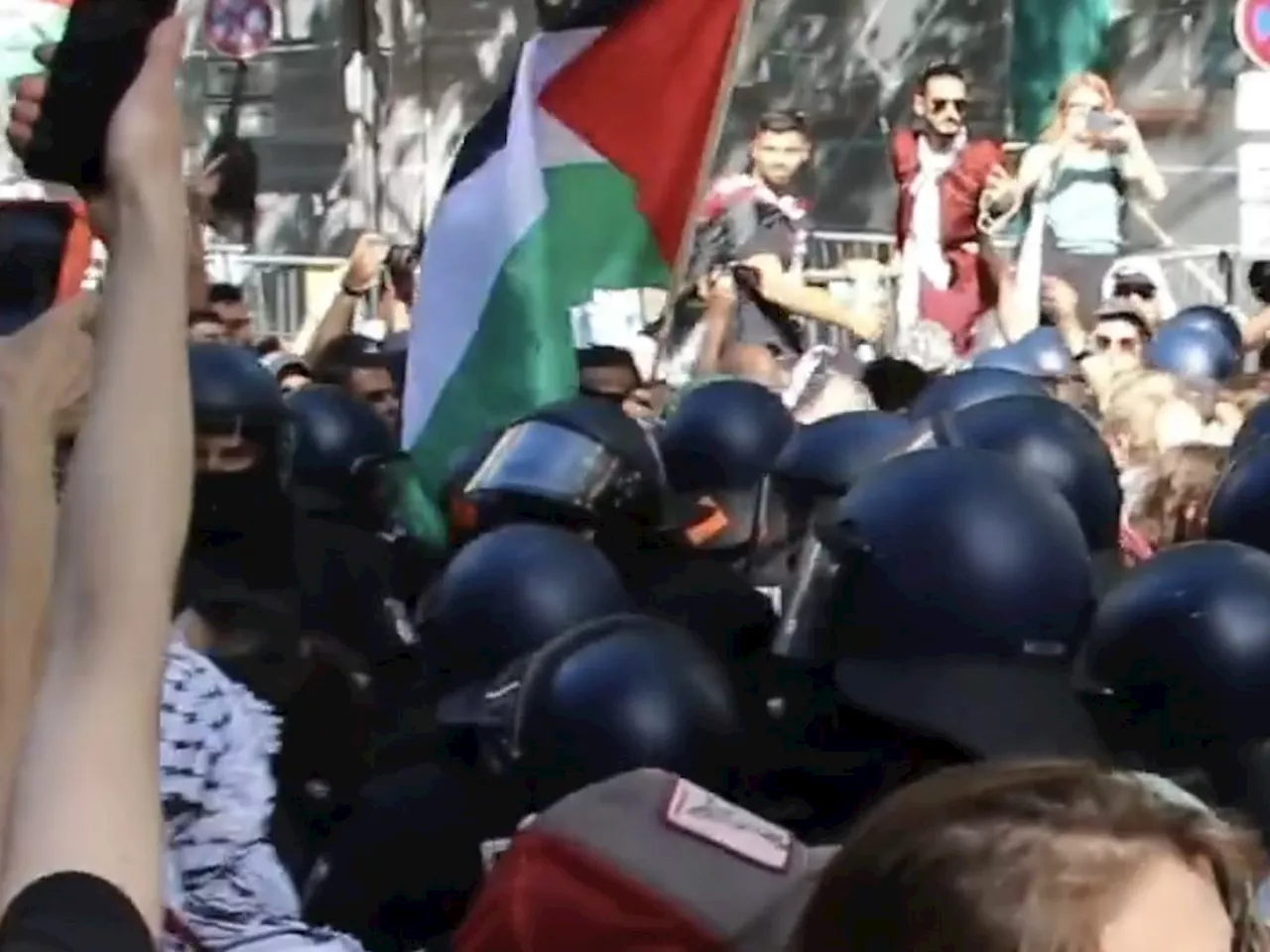 Eskalation bei Pro Palästina-Protest – Polizei löst Demo von Israel-Hassern auf!