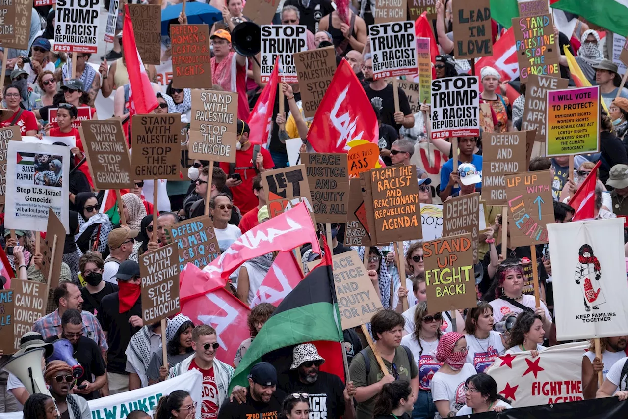 Thousands of RNC protesters denounce Trump, GOP agenda in Milwaukee