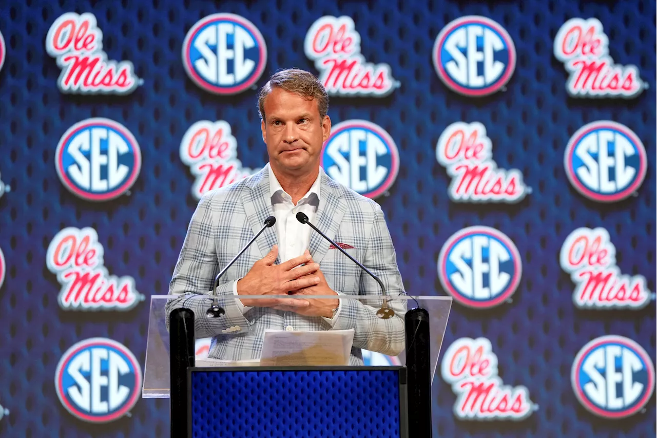 Mississippi coach Lane Kiffin had to hold it together at SEC Media Day as he spoke about late father