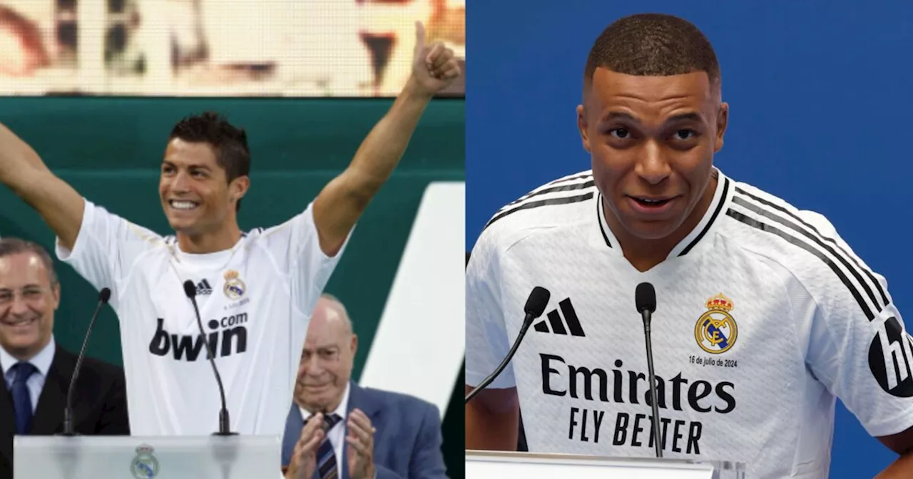 En su presentación con el Real Madrid, Mbappé emula a Cristiano Ronaldo