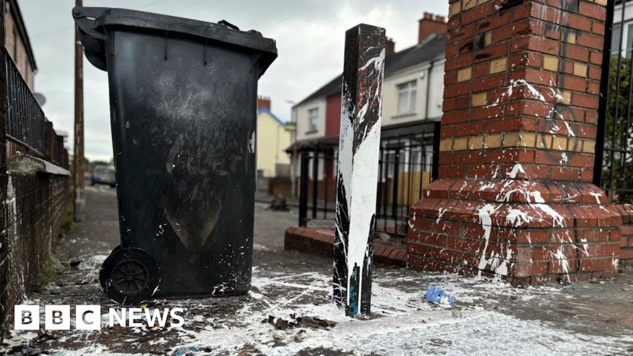 Belfast: Petrol bombs and paint thrown at police