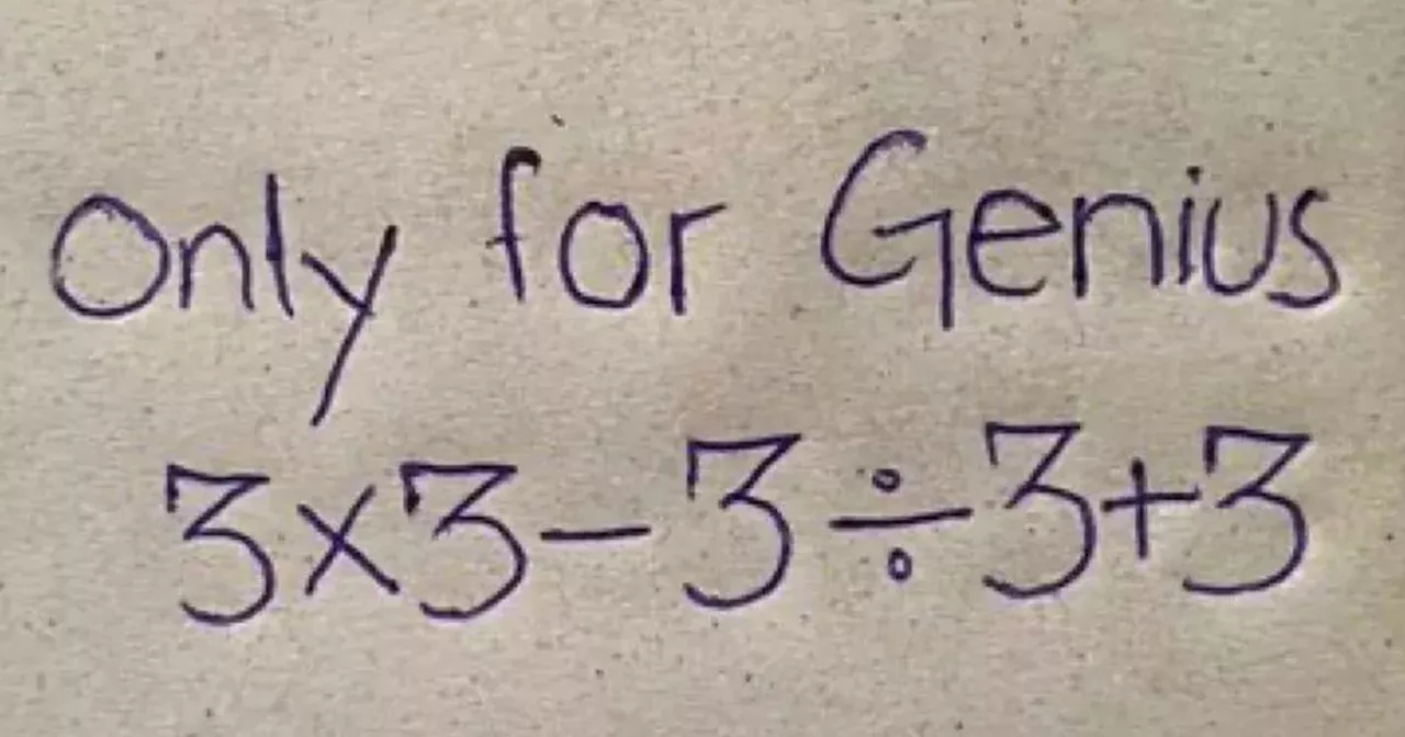 Only a genius can solve this baffling maths problem