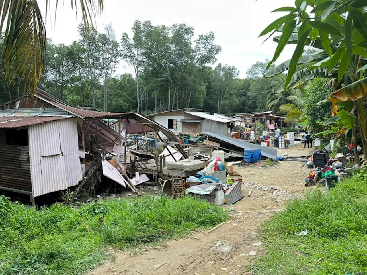 80 squatter homes demolished around KK