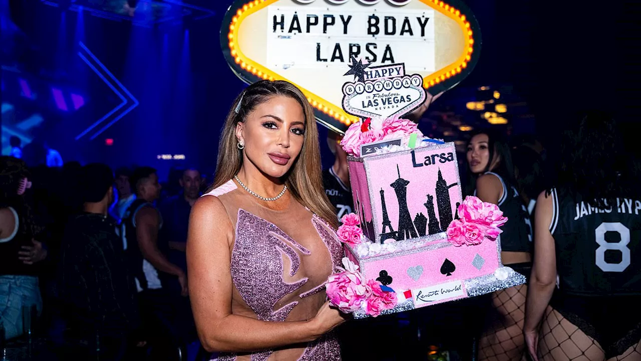 Larsa Pippen continues her 50th birthday celebrations in Las Vegas after supporting son Scotty Jr at...