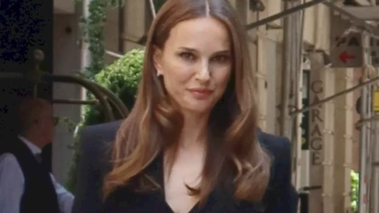 Natalie Portman looks stunning as she rocks leggy mini dress and blazer in NYC... after gushing...