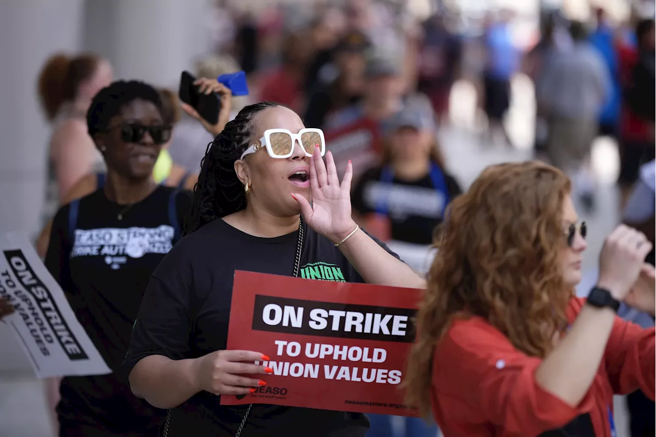 Nation’s largest teachers union locks out staff amid strike that disrupted Biden speech