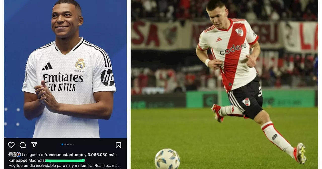 A Mastantuono le gustó ver a Mbappé en el Real Madrid