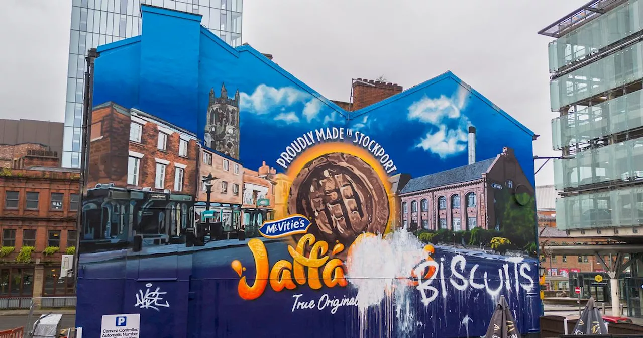 Jaffa Cakes debate takes fresh twist as mural 'redecorated'