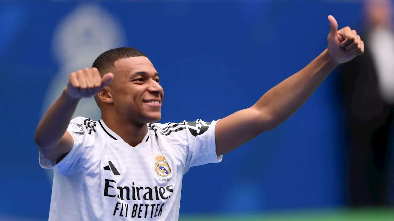 Real Madrid apresenta Mbappé como novo camisa 9 no Bernabéu