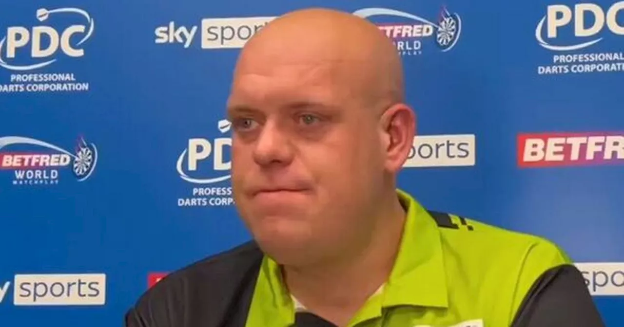 Michael van Gerwen fights back tears as emotional statement follows Littler win