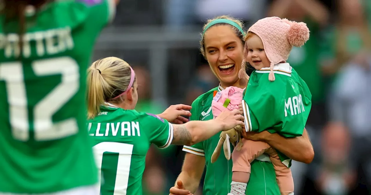 Julie-Ann Russell: ‘I’ll bring Rosie to the Euros if we qualify. She’s the camp baby now’