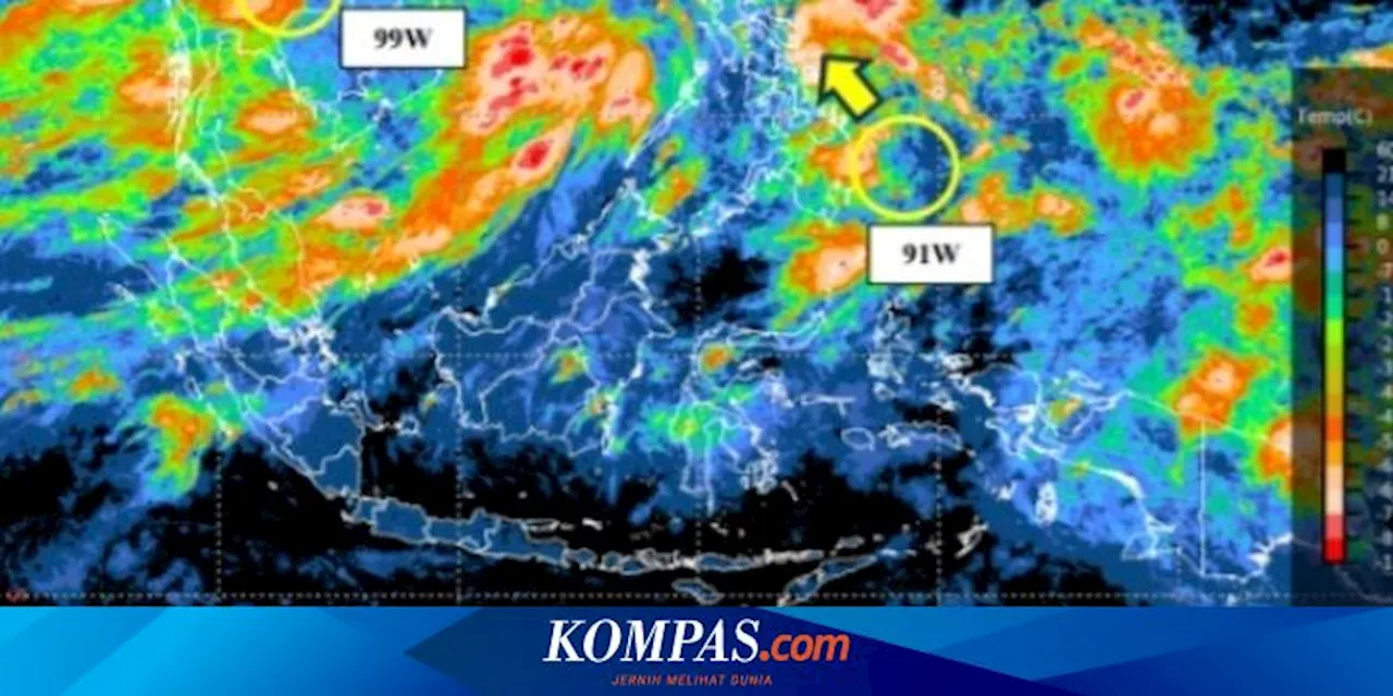 BMKG Deteksi Bibit Siklon Tropis 91W dan 99W Saat Musim Kemarau, Apa Dampaknya di Indonesia?