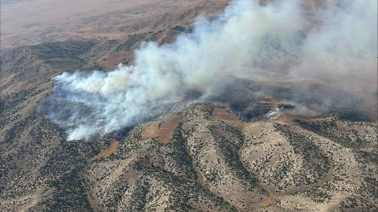 Road access closed due to fire north of Great Salt Lake, crews flying in