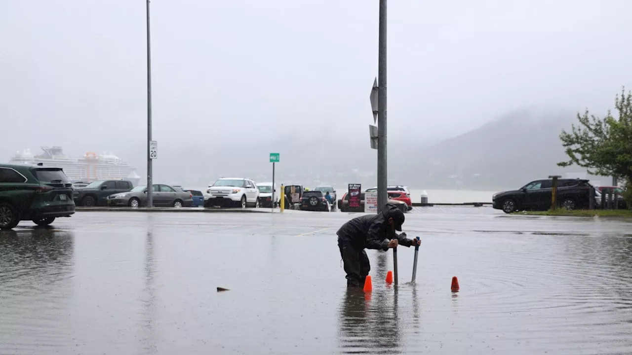 Rainfall will intensify Monday night after a wet weekend in Southeast Alaska